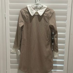 Tuckernuck Tan collared Dress wool blend so classy